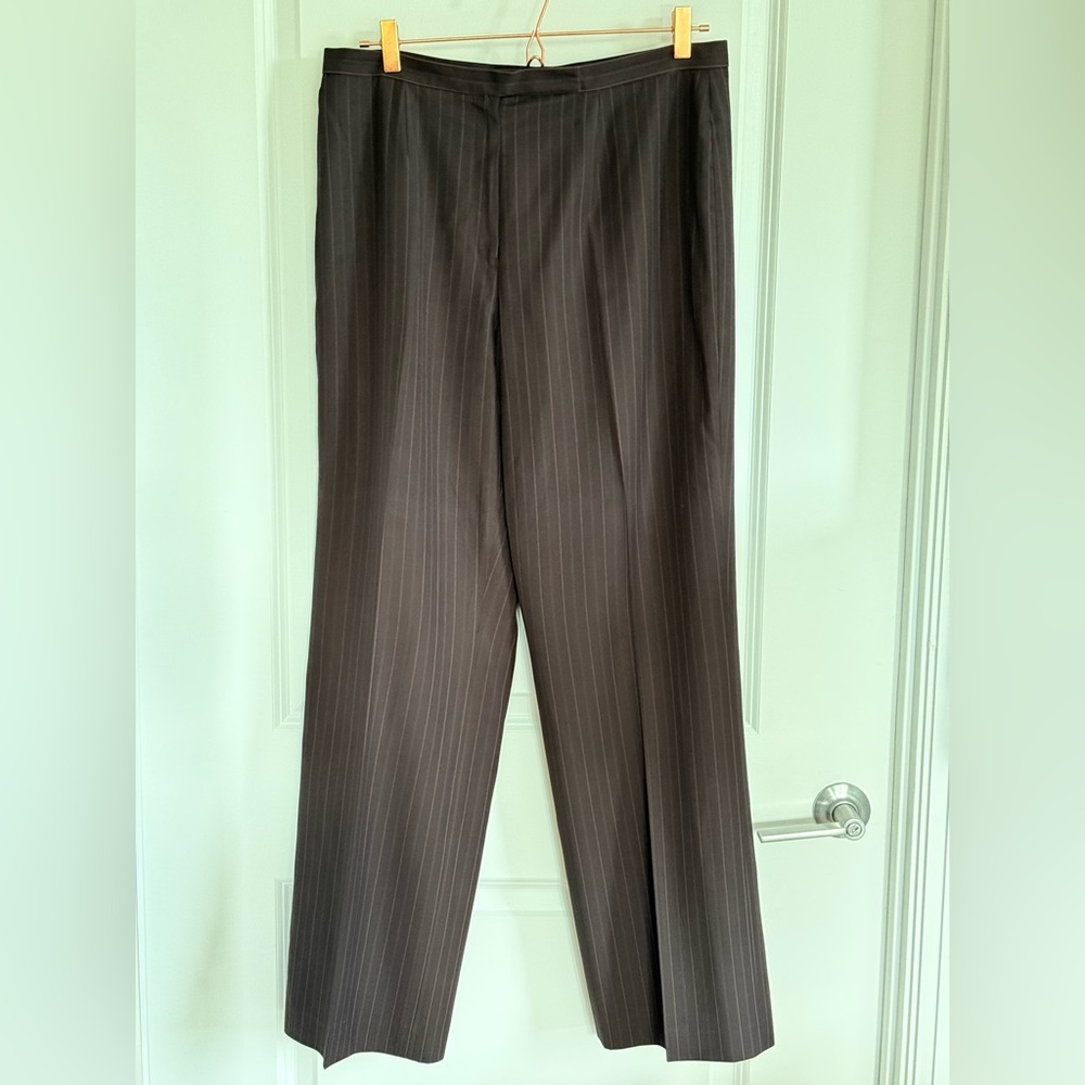 Evan Picone Women's Chocolate Pinstripe Trousers